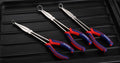 WORKPRO 11 Inches 3-Piece Long Reach Hose Grip Plier Set Ring Nose Hose Blue Red