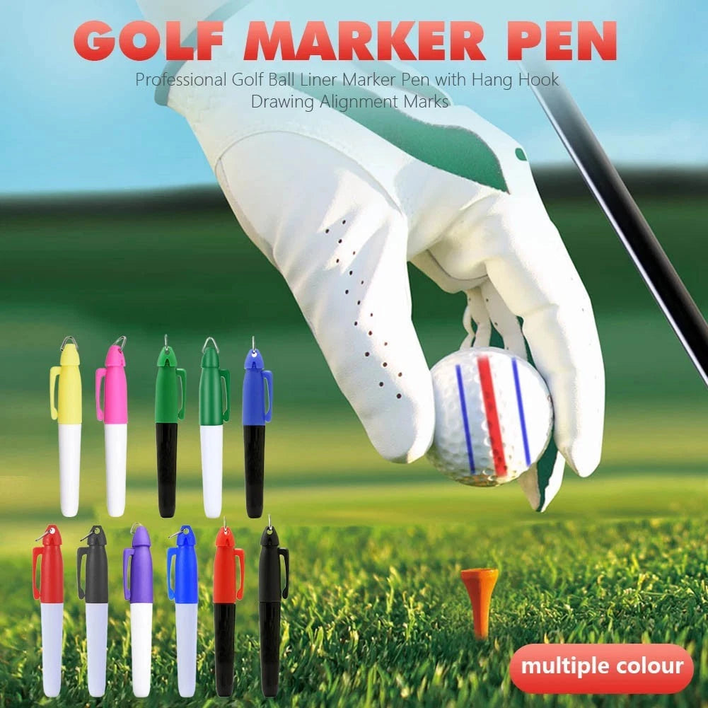Marker Pen Golf Ball Liner 11 Colors Drawing Alignment Marks With