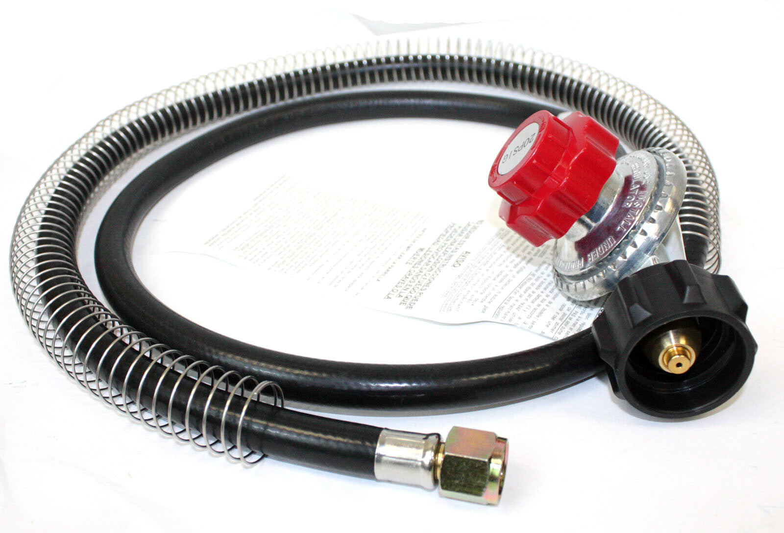 LPG Propane Regulator & 4.5Ft High Pressure Hose w/ Safety Guard bbq gas burner