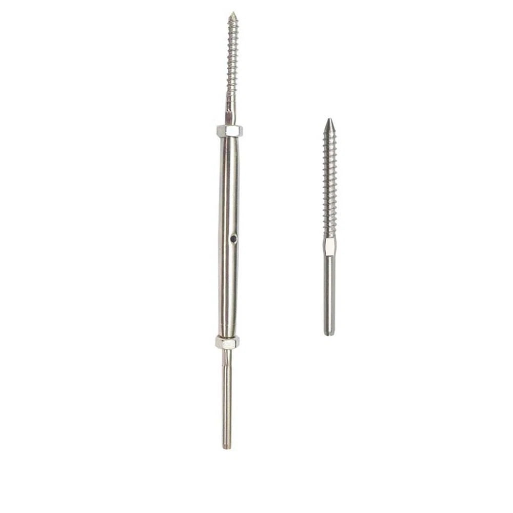 Combo Stainless Steel Lag Screw Stud For Cable Railing For 1/8'' Cable
