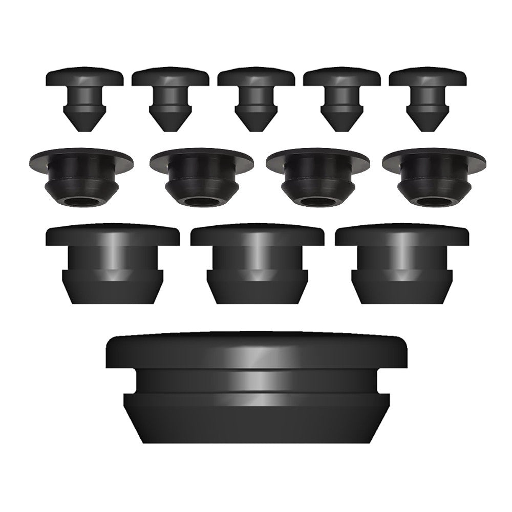 Black Snap-On Hole Plug Silicone Rubber