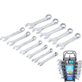 BlueSpot 12pc Combination Spanner Set Metric SAE Stubby Wrench Spanners Opens in