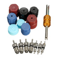 16pack A/c Valve Core Kit Ac System Cap & Valve Stem Cores Seal
