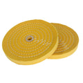 2 Pack 150mm Yellow Buffing Wheel for Bench Grinder by Unbranded
