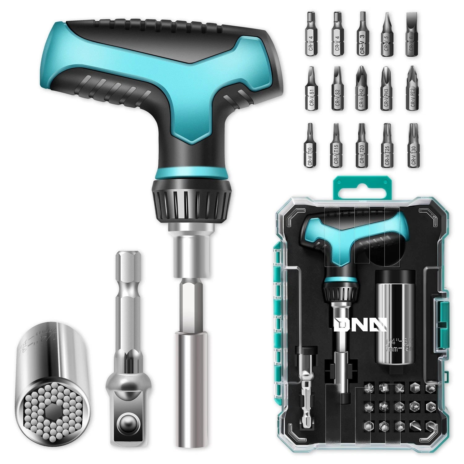 Blue Portable T-handle Screwdriver Set Kit With | Built Supply Co