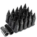 Spiked Cap Steel Black 16 Rim Lug+4 Lock | Built Supply Co