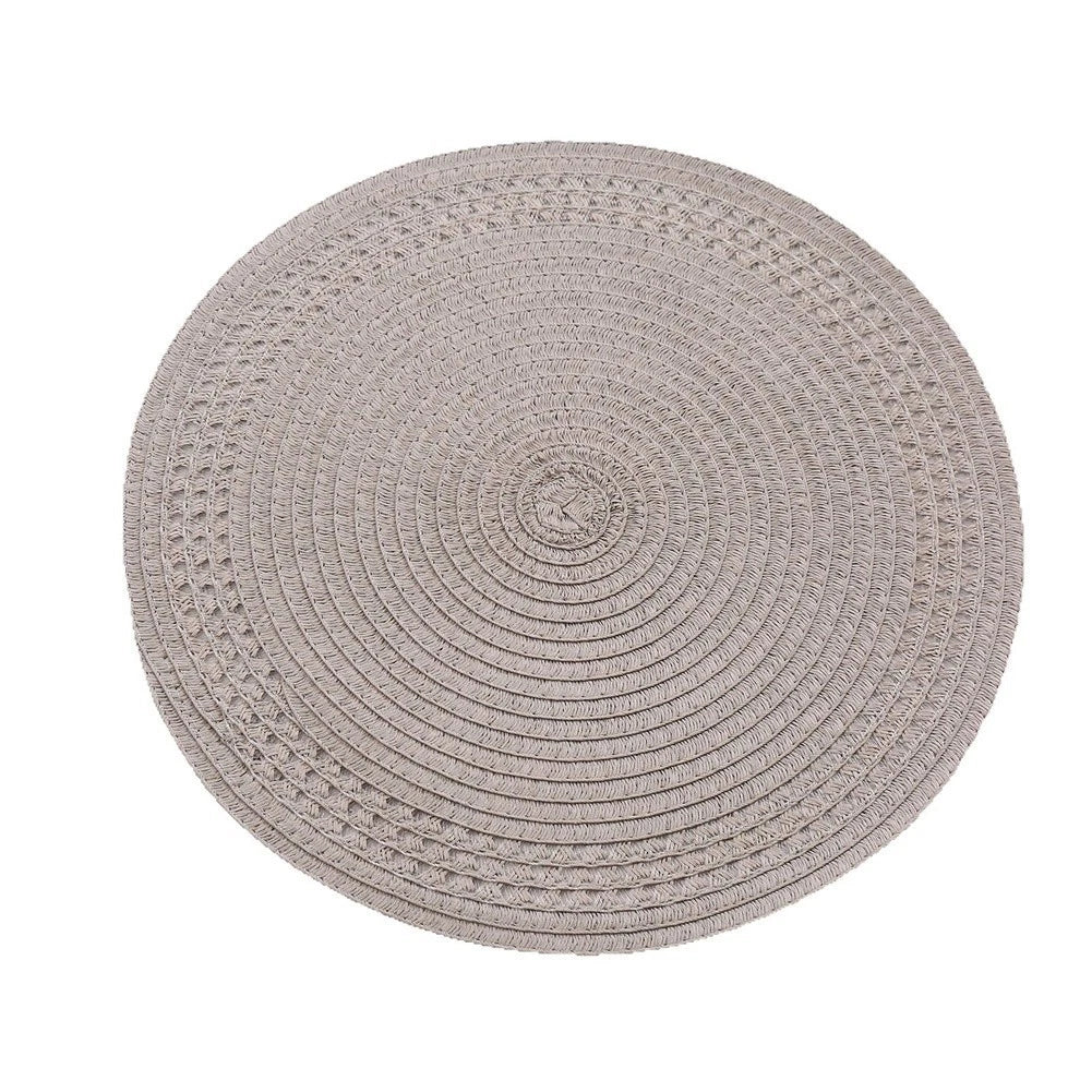 Set Of 4 Round For Jute Placemats 38cm Modern Minimalist Table Mats