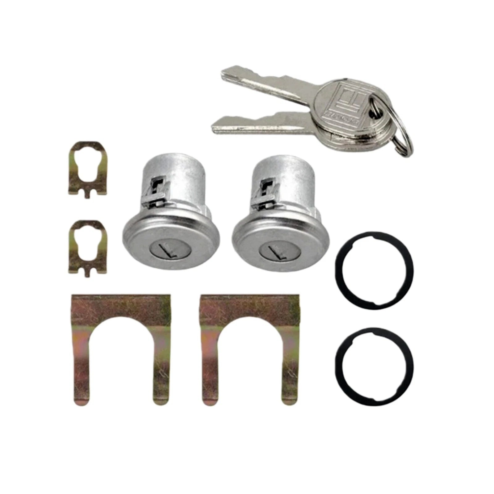 2 Complete Sets Of 5070006 Car Door Lock Cylinders With Working Keys
