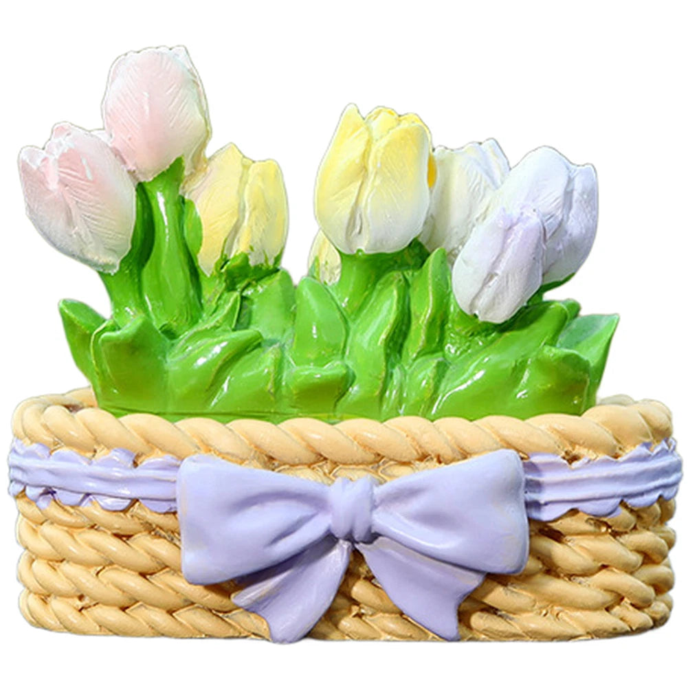 Car Dashboard Flowers Resin Decorative Set For Car For Interior Design