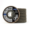 10 Pack 4.5" x 7/8" Black Hawk 40 Grit Zirconia Flap Disc Grinding Wheels T27