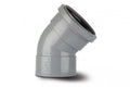 Polypipe 110mm 135° Soil Offset Bend Double Socket Gray