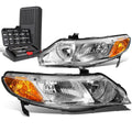 For 2006-2011 Honda Civic Sedan Pair Chrome/amber | Built Supply Co