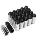 M12x1.5 53mm Tall 23mm Od Silver Aluminum Jdm Lug Nuts With