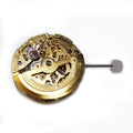 25.6mm Skeleton Watch Movement Automatic 21 Jewels Silver Mechanical