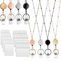 Steel Chain Retractable Reel Clip Badge Holder Id Card Key Neck Strap
