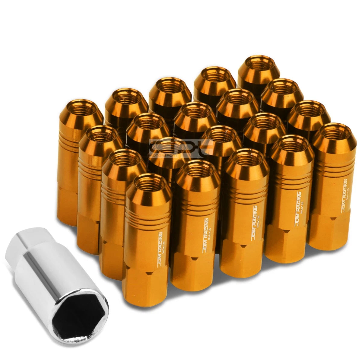 Open End M12x1.25 60mm Tall 20mm Od Orange Aluminum | Built Supply Co