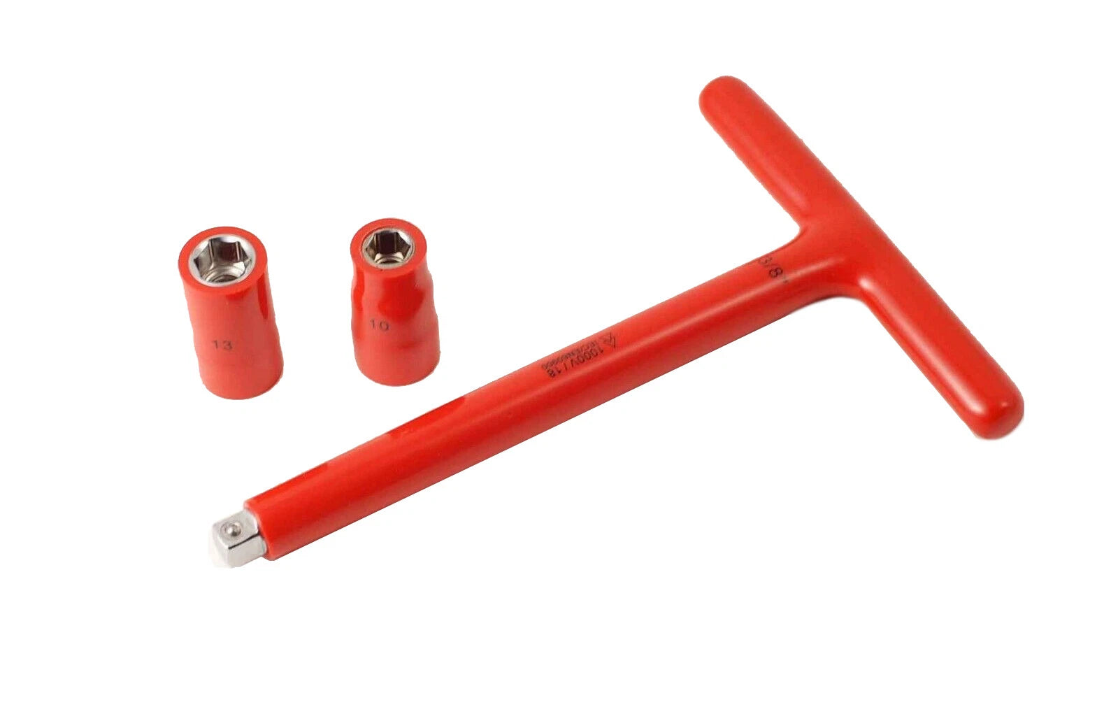 Insulated Electrician Vde 3/8" Dr T Socket Drive Handle+10,13mm