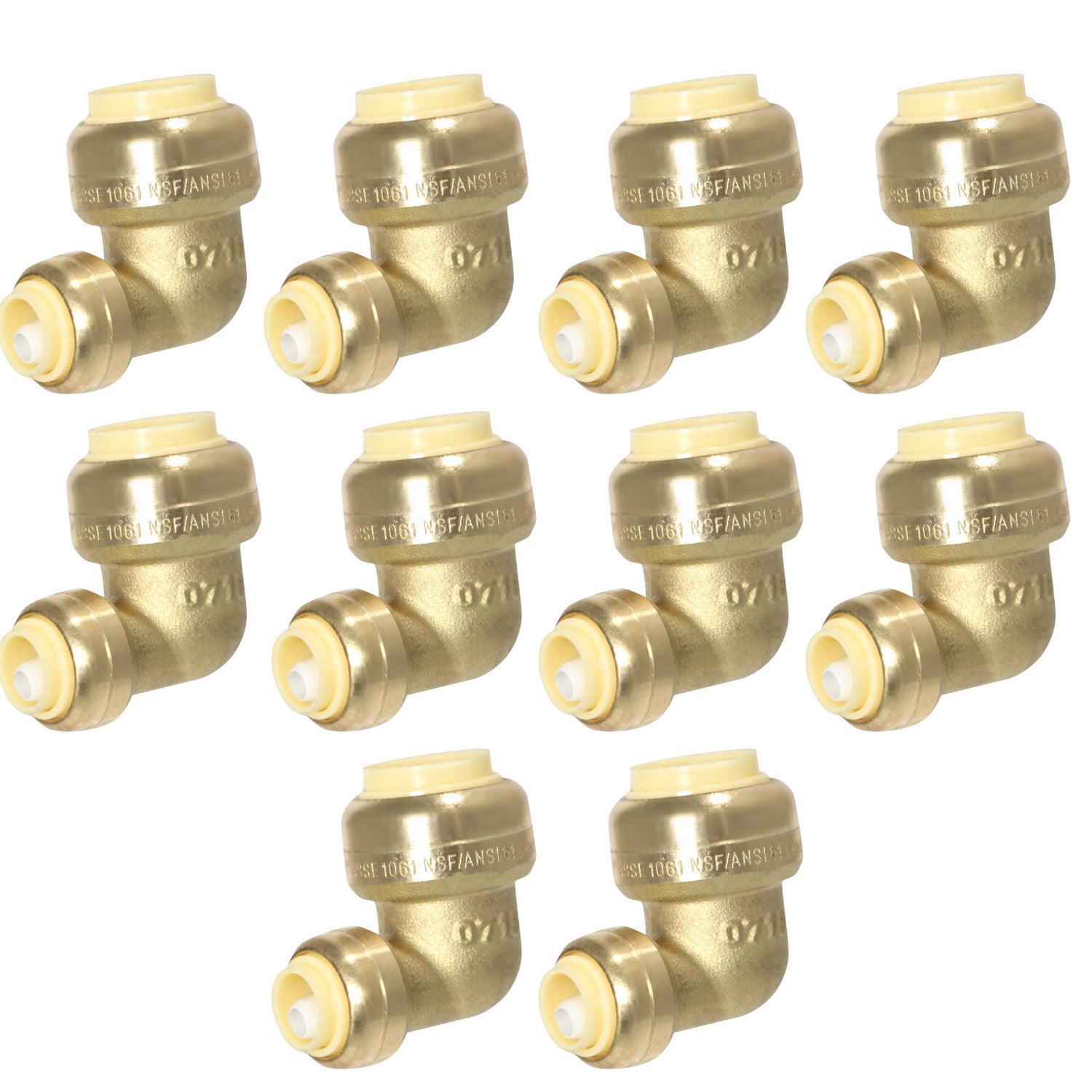 10 Pack XFITTING 1/2" X 1/4" Push FIT Reducing Elbow, L
