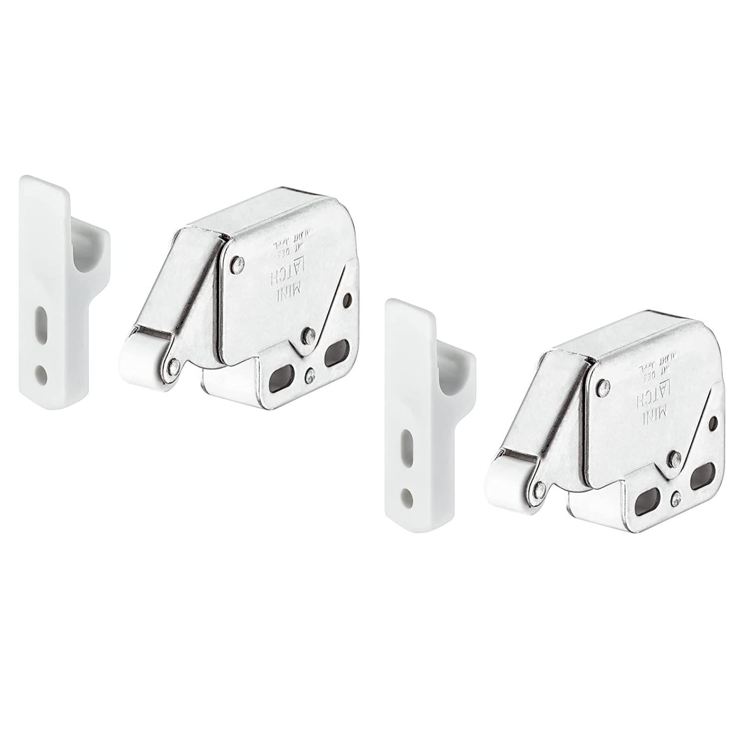 Hafele Mini Latch Automatic Spring Catch Nickel Plated (2 Pack) by Hafele