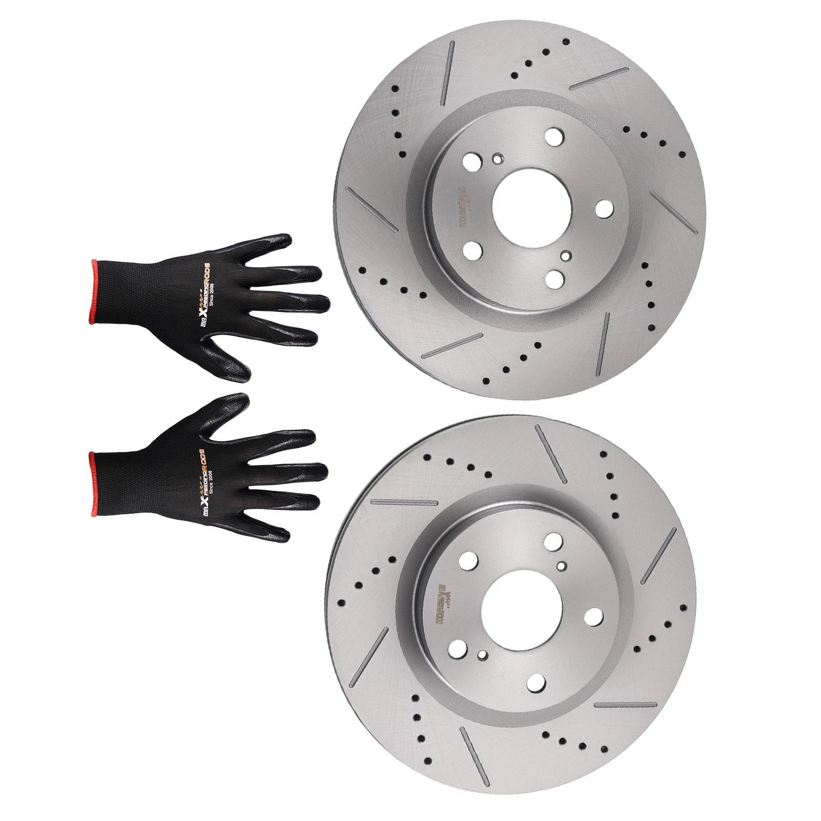 Front Drilled&amp;Slotte<wbr/>d Brake Rotors for Toyota RAV4 2006-2018 Camry 2007-2017