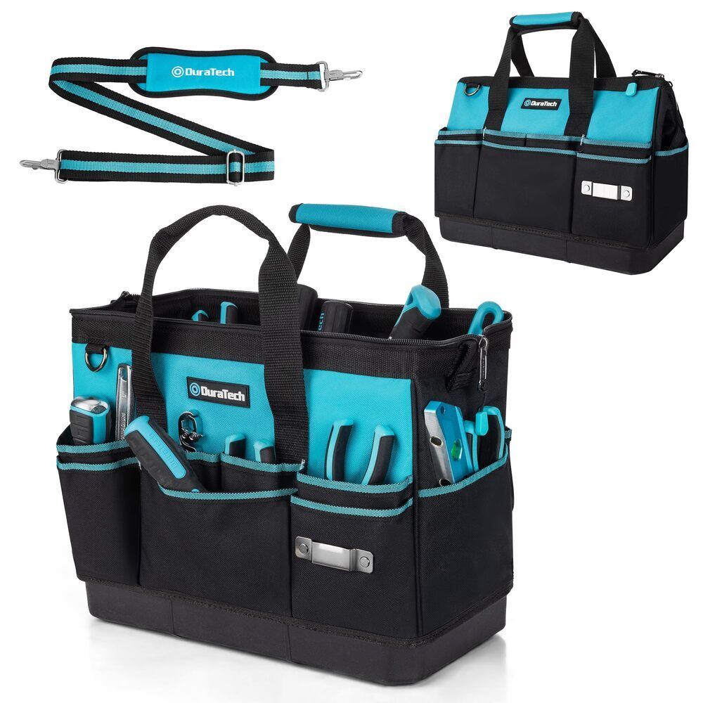 DURATECH 16" Heavy Duty Tool Bag Tool Organizer Wide Open Mouth