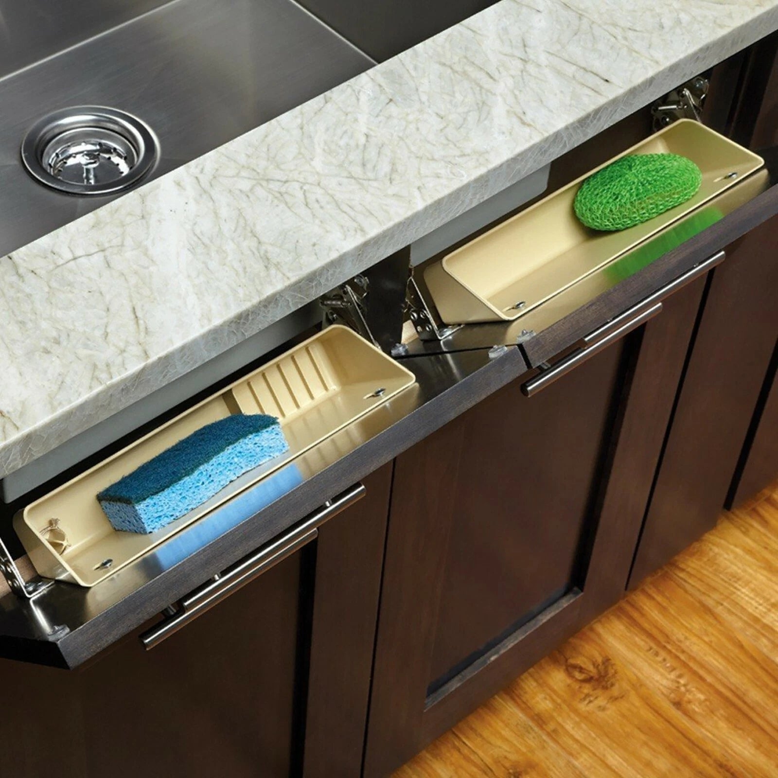 Rev-a-shelf 6572-11-52 6572 Almond 11 Inch Wide Sink Front Tip Out