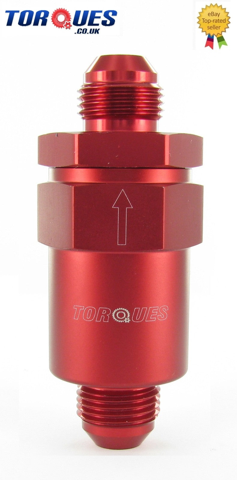 AN -8 (AN8) Red Anodised Billet Fuel Filter 100 Micron