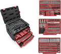 Heavy Duty Drive Socket Set Metric Sae Ratchet Wrench Mechanics Tool