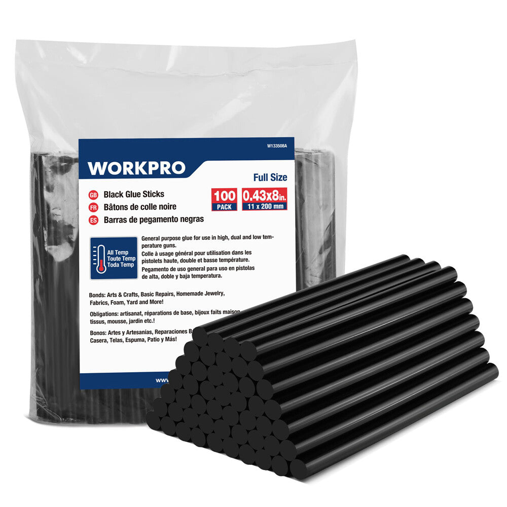 Workpro 100 Pack Hot Melt Adhesive Glue Sticks by Workpro