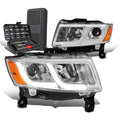 For 2014-2016 Grand Cherokee Pair Led Chrome Amber | Built Supply Co