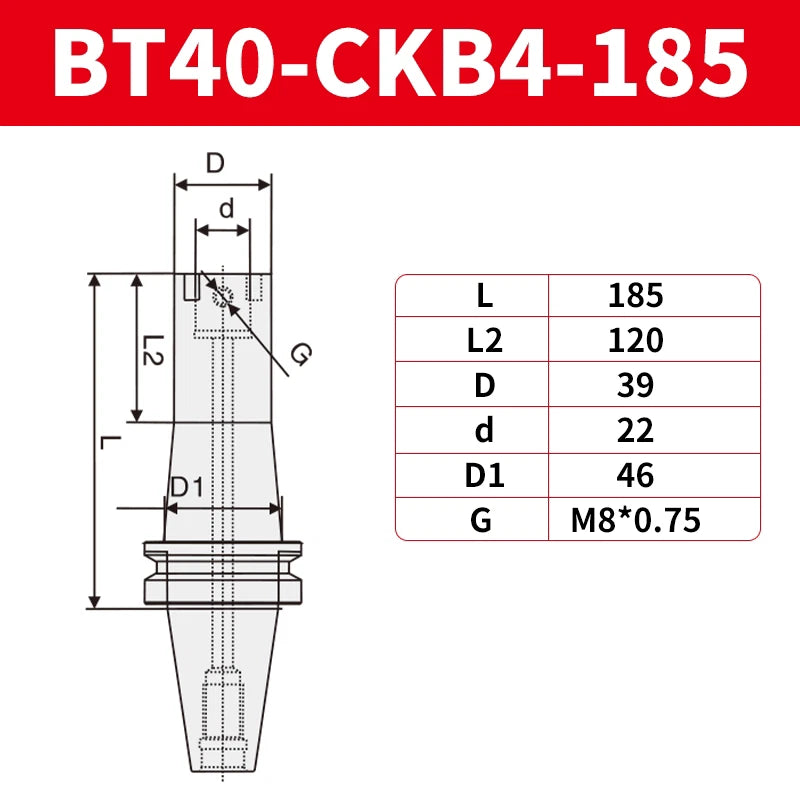 Ckb4 Max Ultra Long Heavy Boring Shank Bt40 Cnc Milling Machine To