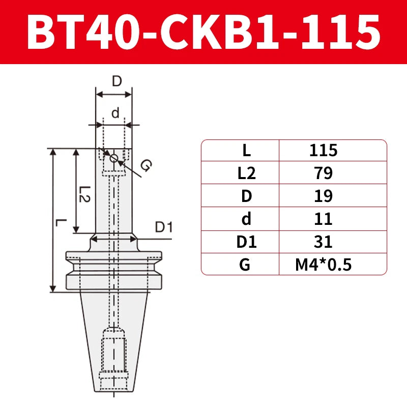 Ckb1 Long Boring Shank Bt40 Cnc Milling Machine Tool Holder