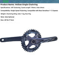38t Crankset 170mm Aluminum Alloy For For Hollowtech Mtb Drivetrain