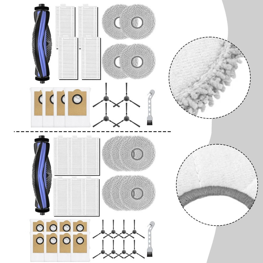Robot Vacuum Kit Home Cleaning Main Brush Nylon Brushes Dust Bags
