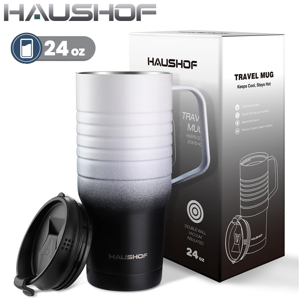 HAUSHOF 24oz Stainless Steel Travel Mug by HAUSHOF