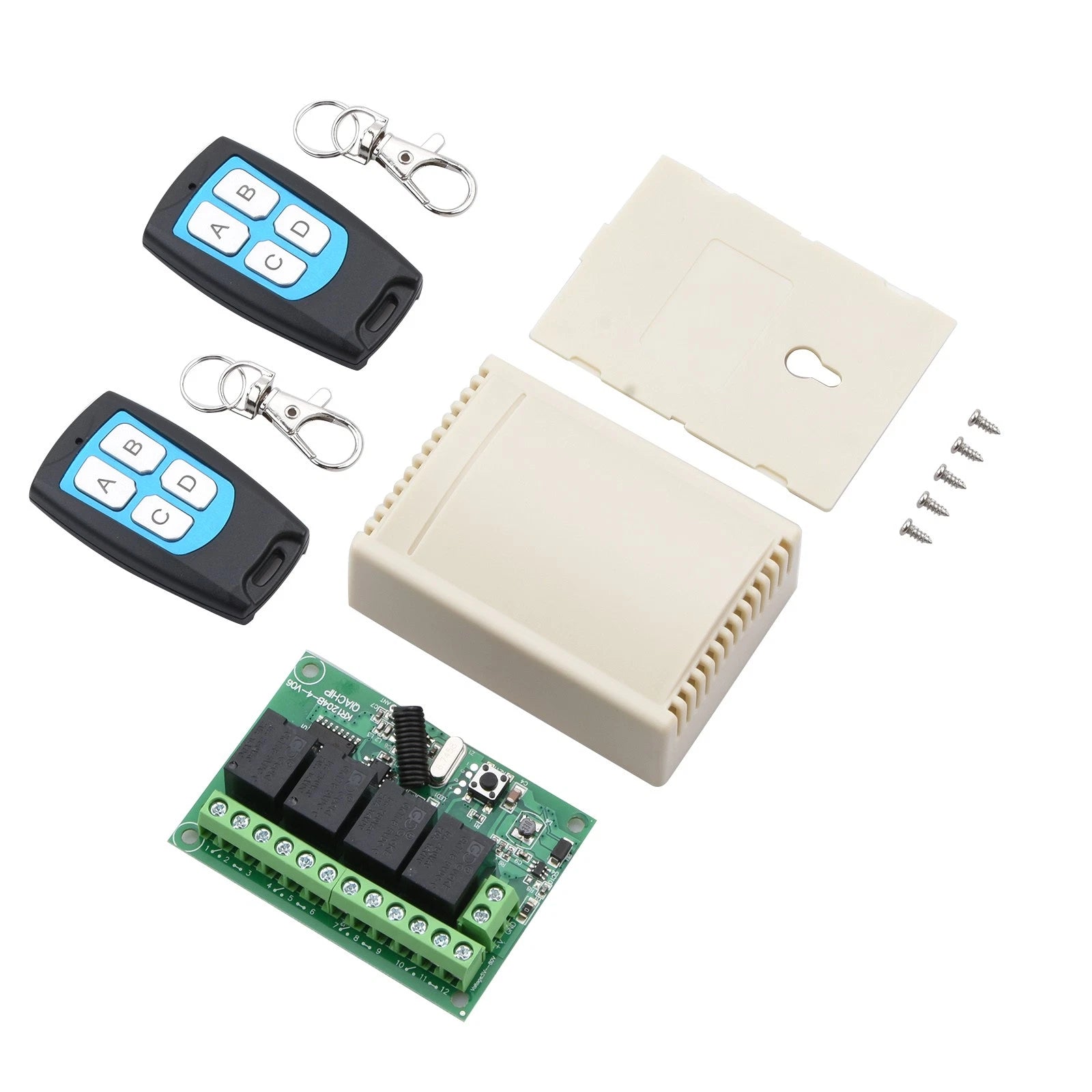 Dc 6-30V 4-channel Wireless Rf Remote Control Relay Switch With 2