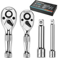 DURATECH 4PCS Drive Stubby Ratchet Set by DURATECH