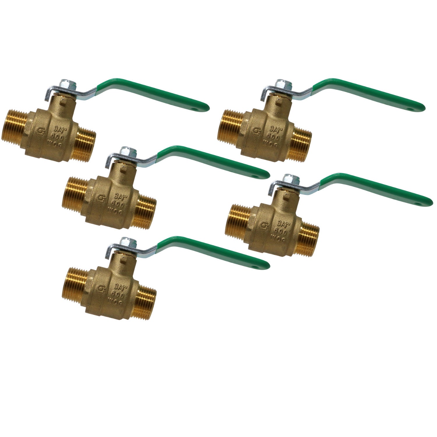 XFITTING 3/4" Male Ball Valve - 5 Pack