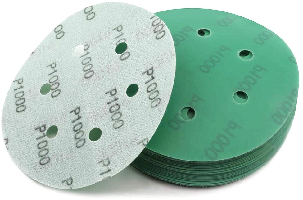 50x 5inch Sanding Discs 1000 Grit Hook Loop Wet Dry Sandpaper Orbital
