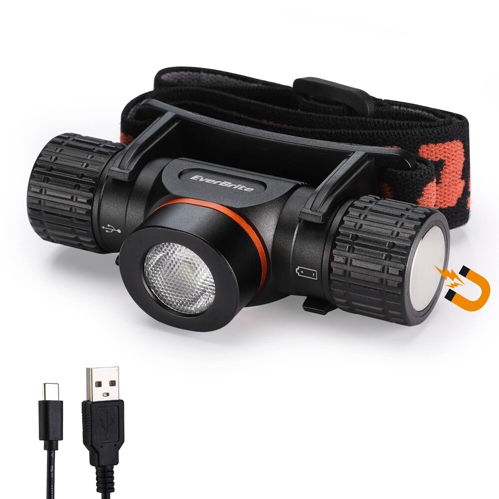 EverBrite Rechargeable Headlamp 1000 Lumen LED USB-C 5 Light Modes