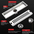 Rectangular Floor Drain 304 Stainless Steel With Rust Resistant