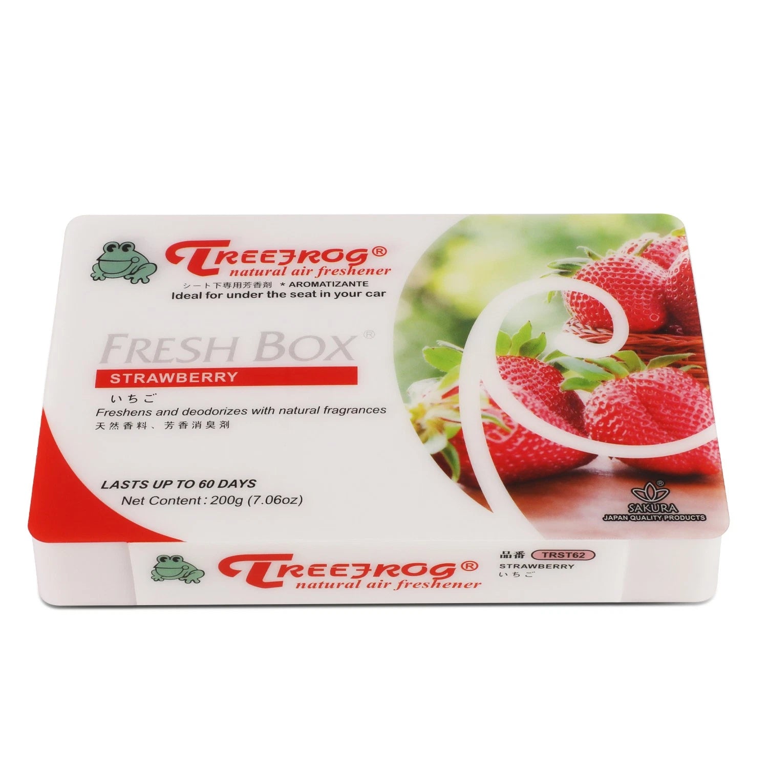 Treefrog 200g Car Home Office Air Freshener Deodorizer Box Strawberry
