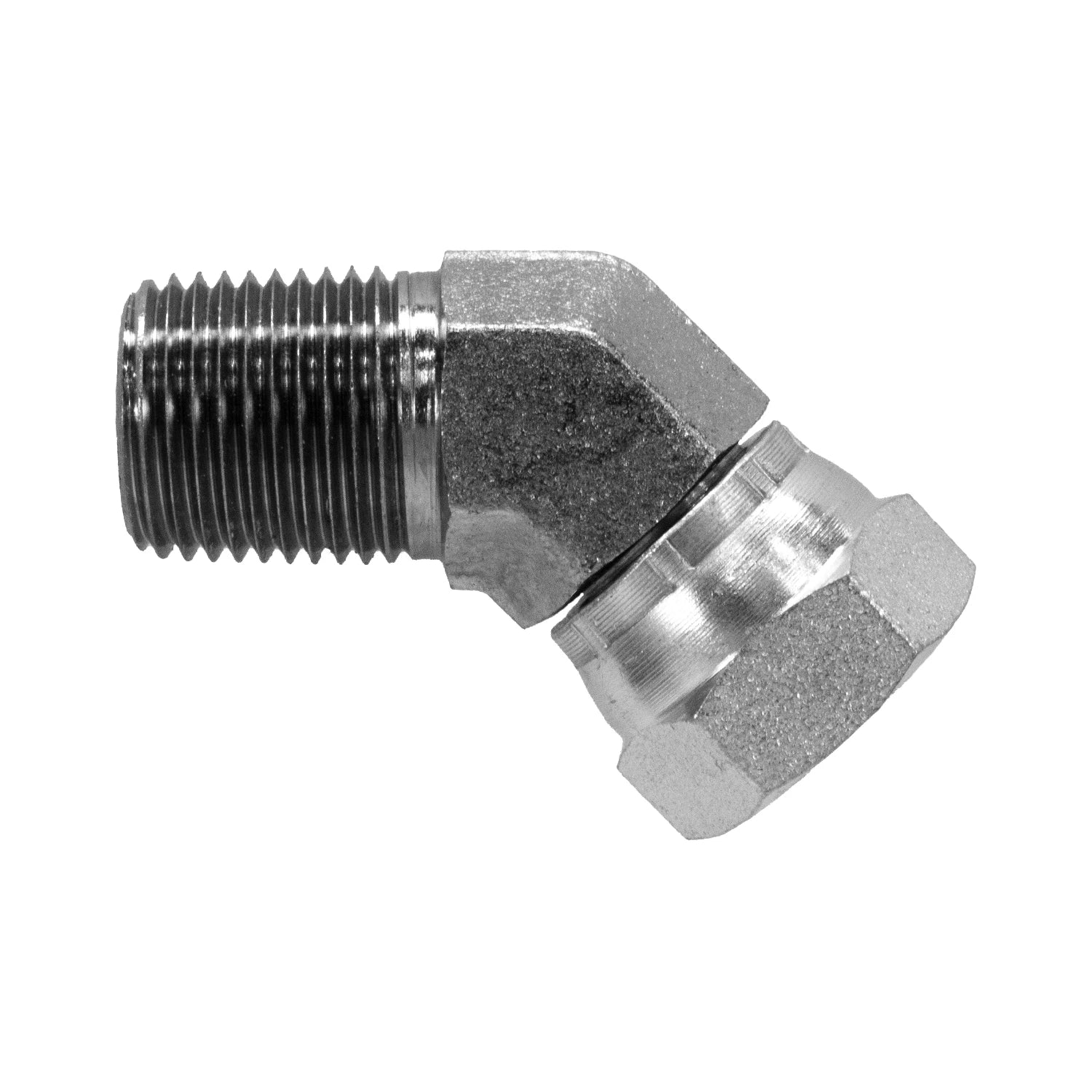 Hydraulic Fitting 2" Male Pipe X 2" Female Pipe Swivel 45° Elbow