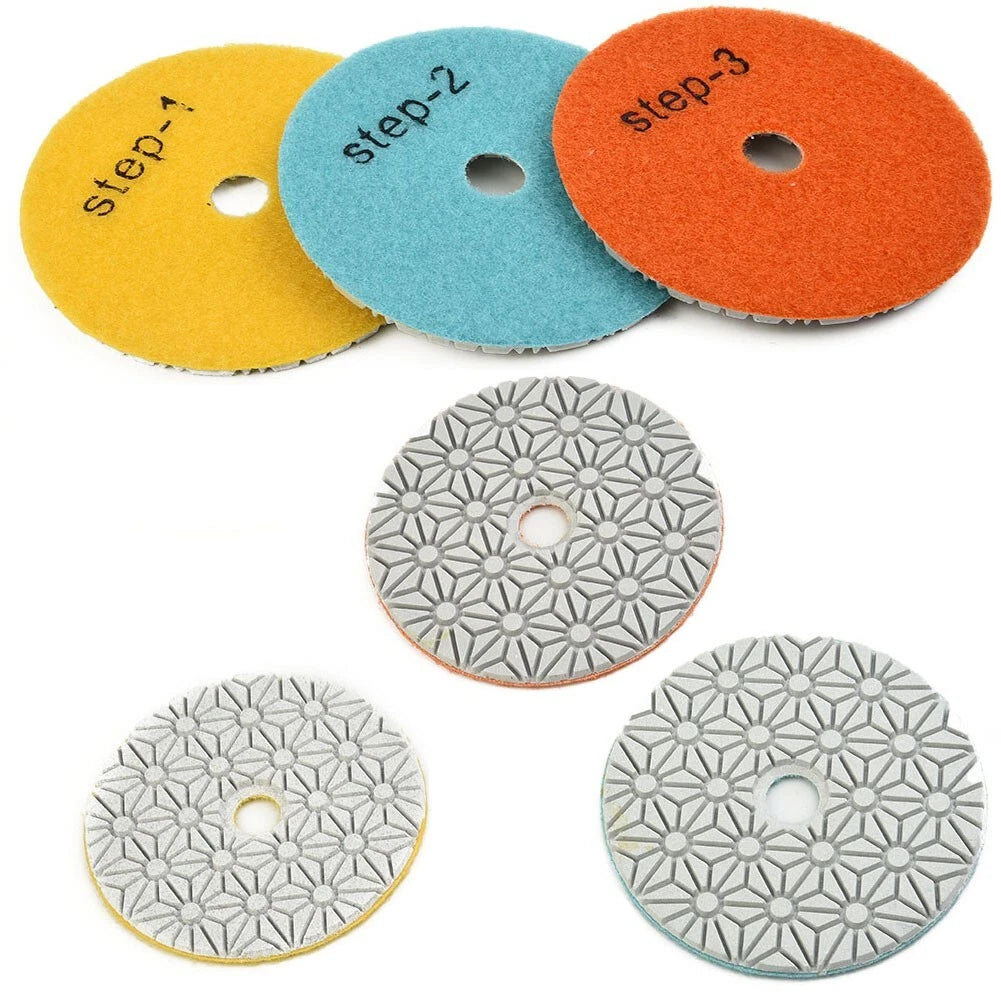 4 Inch 100mm Dry/wet Diamond Resin Powder Polishing Pads Granite