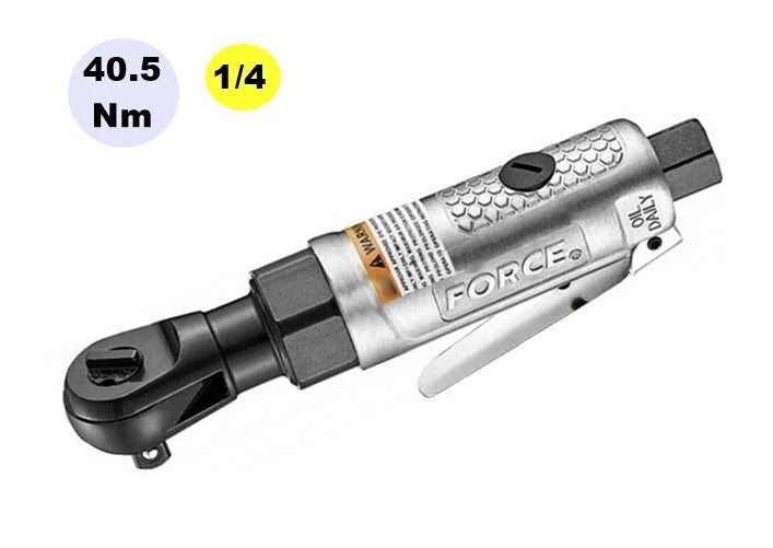 Force 82422 1/4" Dr. Stubby 40.5nm Max Torque Air Ratchet Wrench
