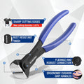 Workpro 7" High Leverage End Cutting Nipper Pliers | Built Supply Co