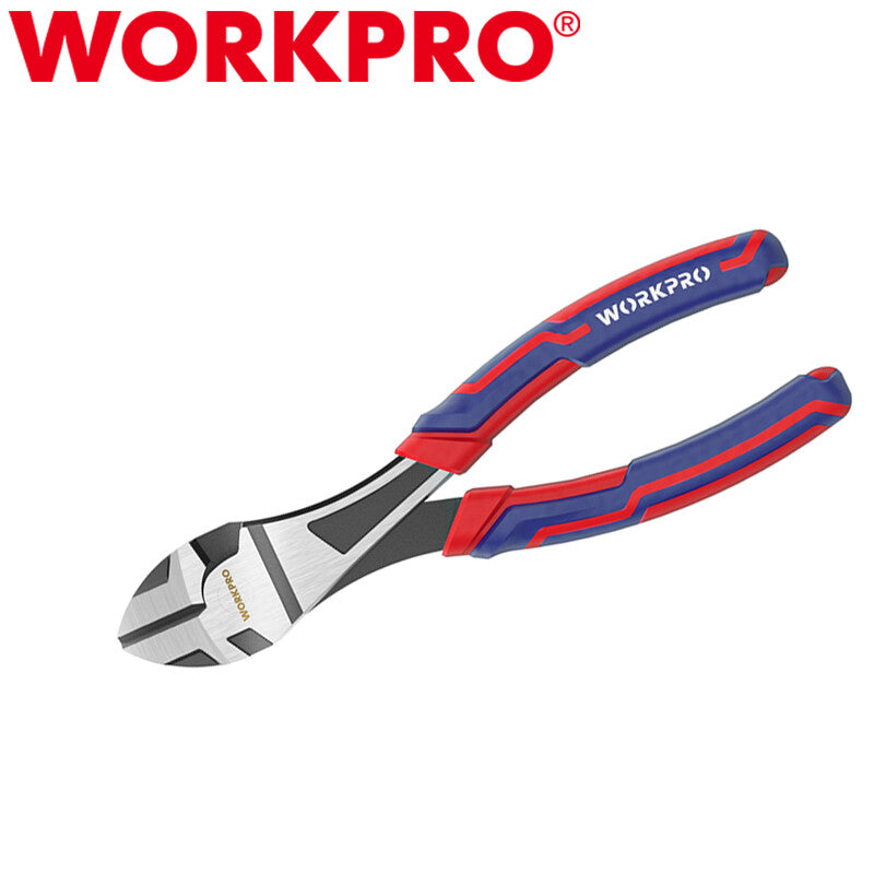 WORKPRO 7" Diagonal Pliers CRV Steel Bi-material Handle