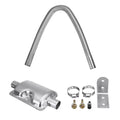 Stainless Steel 60cm Car Exhaust Pipe Hose Tube Kit For Parking