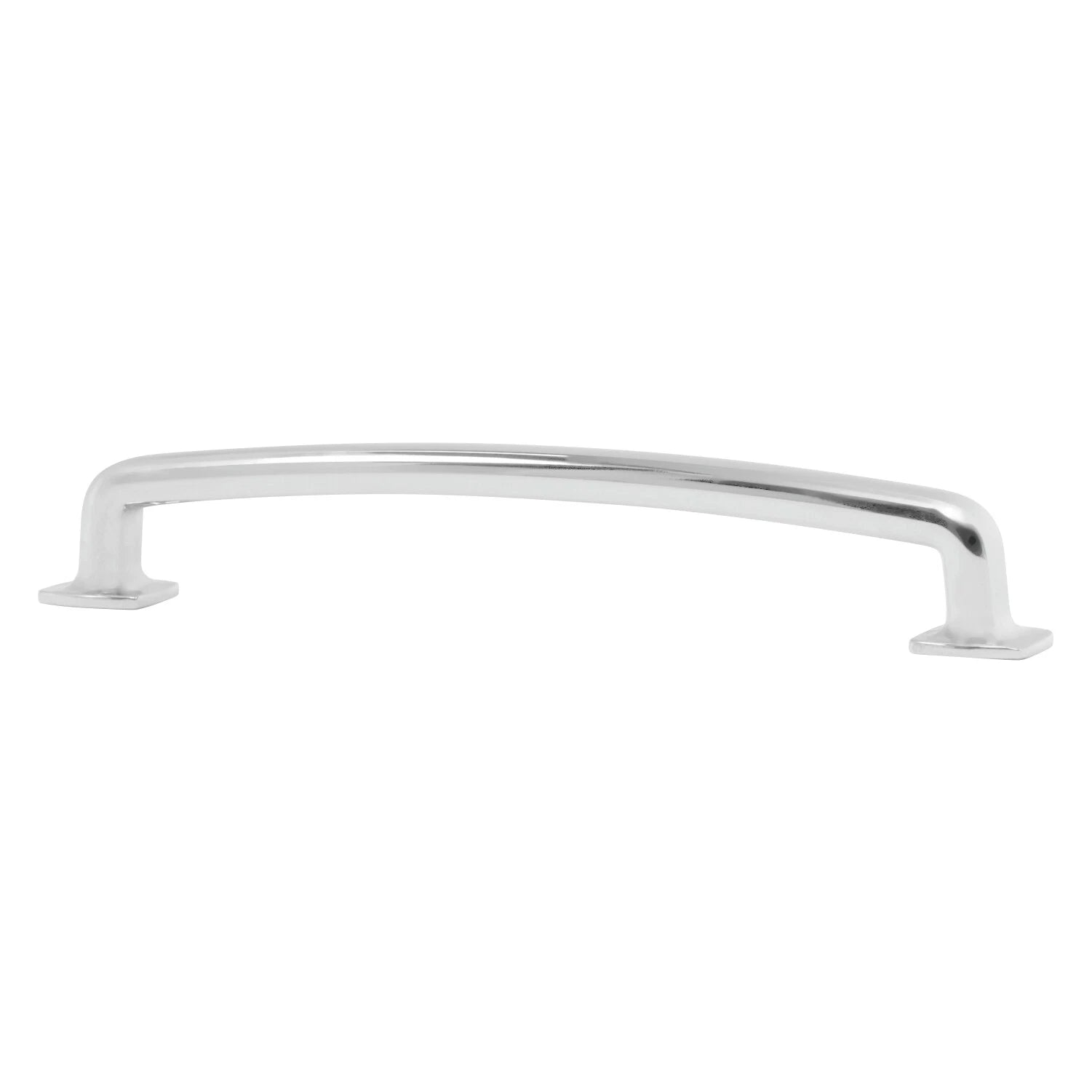 Industrial Style 6-5/16 In Hole Centers Polished Nickel Cabinet Pull