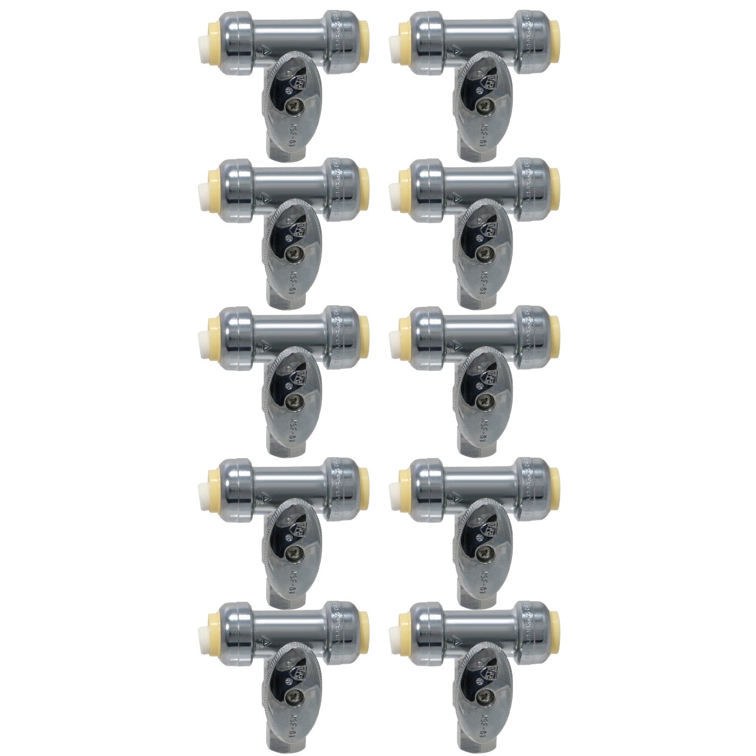 XFITTING 1/2" Push Fit Tee Valve
